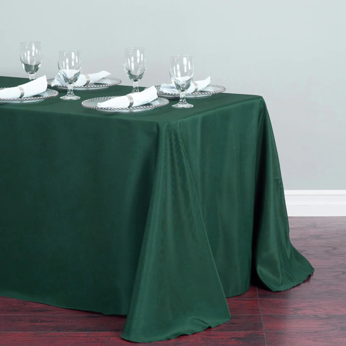 Hunter green fitted tablecloth